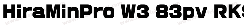 HiraMinPro W3 83pv RKSJ H字体转换
